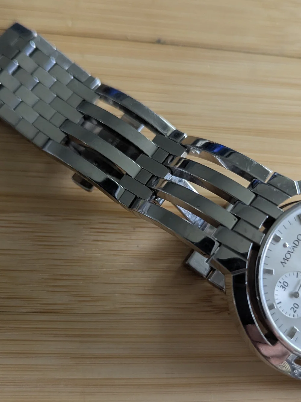Movado Men's Silver Chronograph Bracelet Watch